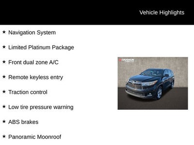 2015 Toyota Highlander Limited Platinum V6