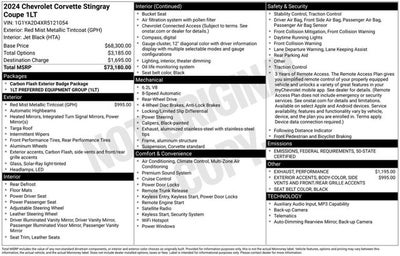 2024 Chevrolet Corvette 1LT