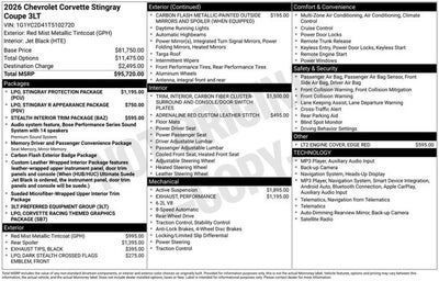 2026 Chevrolet Corvette 3LT