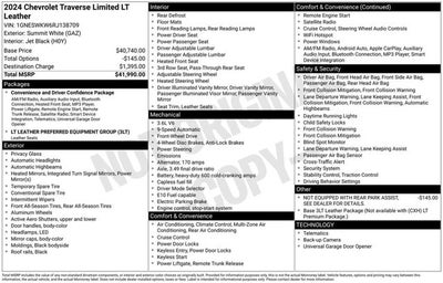2024 Chevrolet Traverse Limited LT Leather