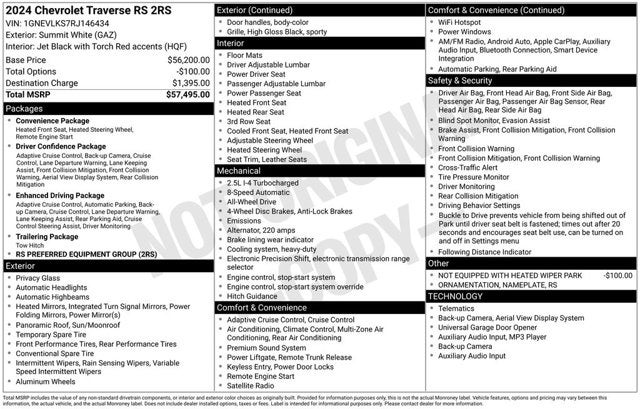 2024 Chevrolet Traverse AWD RS