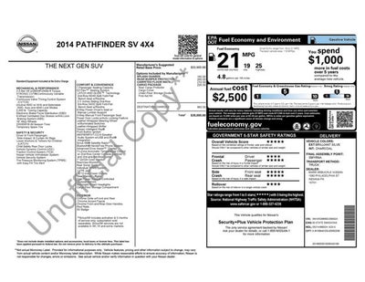 2014 Nissan Pathfinder SV