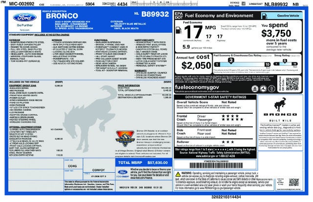 2022 Ford Bronco Badlands