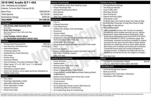 2018 GMC Acadia SLT-1