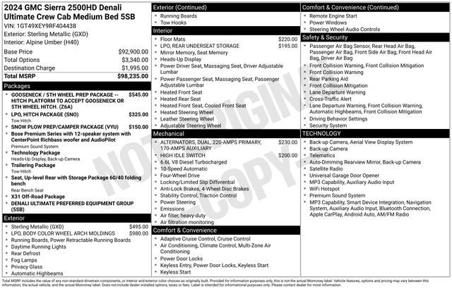2024 GMC Sierra 2500HD Denali Ultimate
