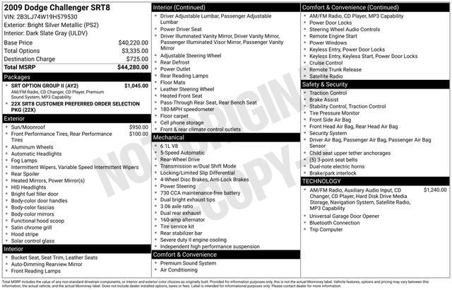 2009 Dodge Challenger SRT8