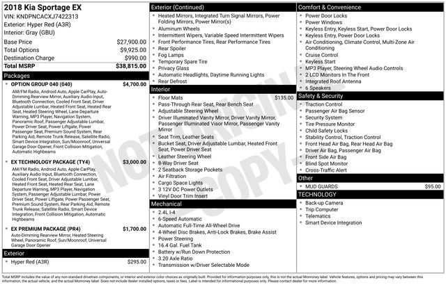 2018 Kia Sportage EX