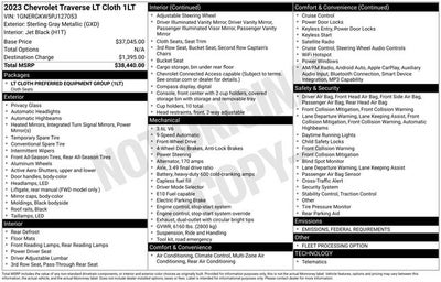 2023 Chevrolet Traverse LT Cloth
