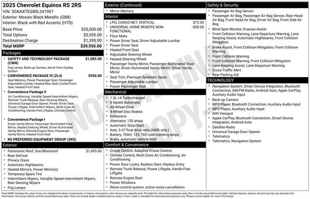 2025 Chevrolet Equinox AWD RS
