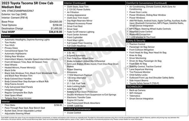 2023 Toyota Tacoma SR
