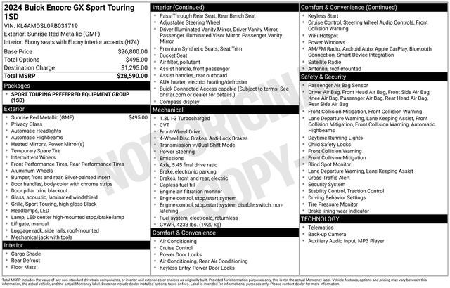 2024 Buick Encore GX Sport Touring