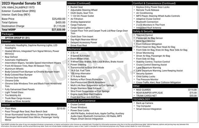 2023 Hyundai Sonata SE