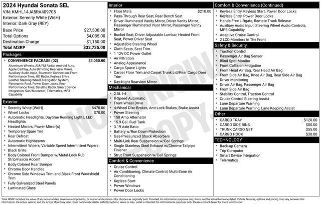 2024 Hyundai Sonata SEL