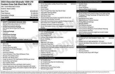 2022 Chevrolet Silverado 1500 LTD 4WD Crew Cab 147" Custom