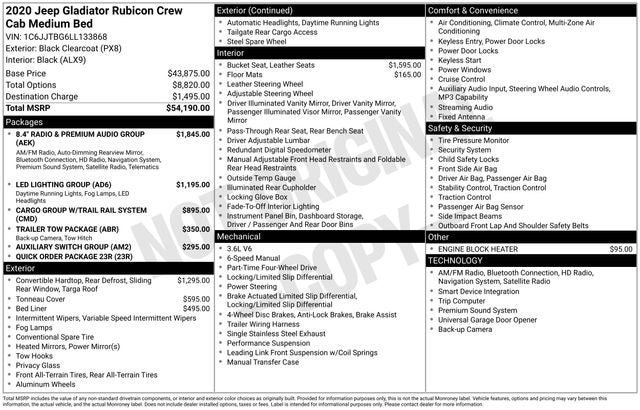 2020 Jeep Gladiator Rubicon