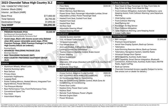 2023 Chevrolet Tahoe High Country