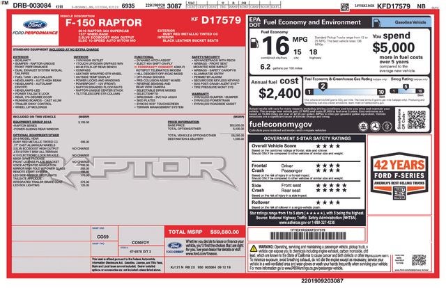 2019 Ford F-150 Raptor