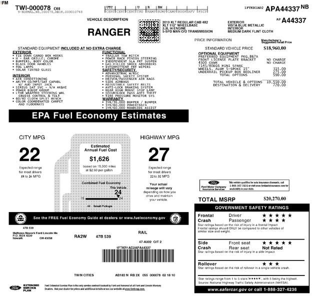 2010 Ford Ranger XLT