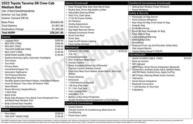 2023 Toyota Tacoma SR V6