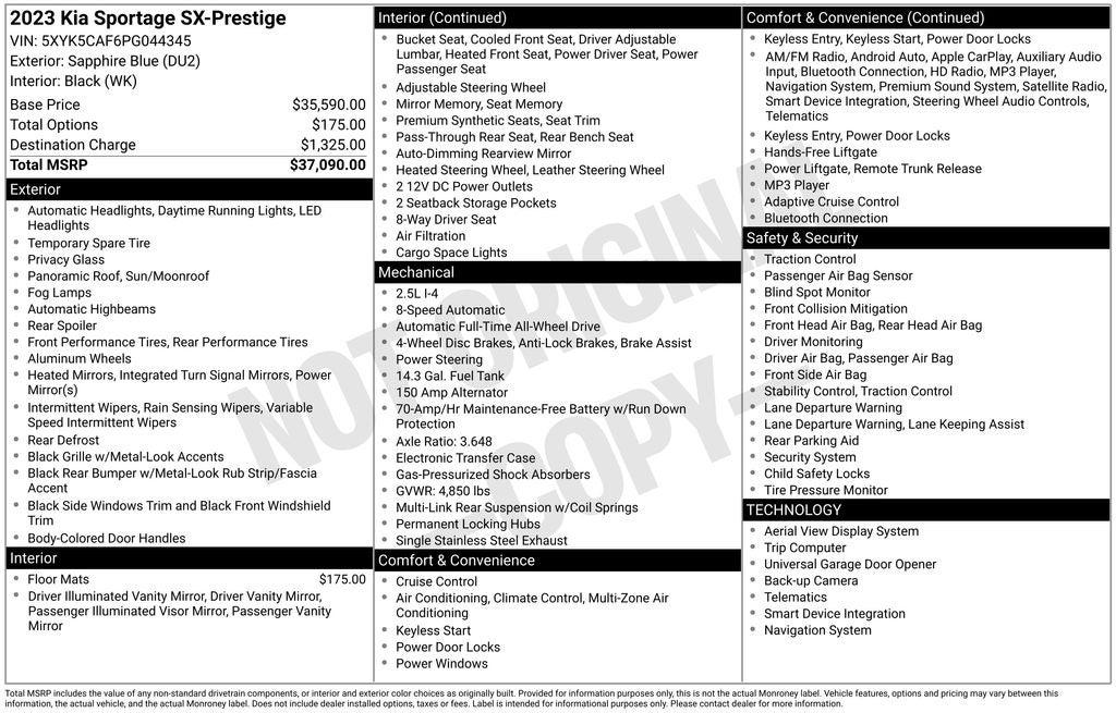2023 Kia Sportage SX-Prestige