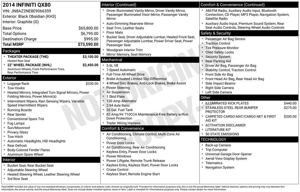 2014 INFINITI QX80 Base