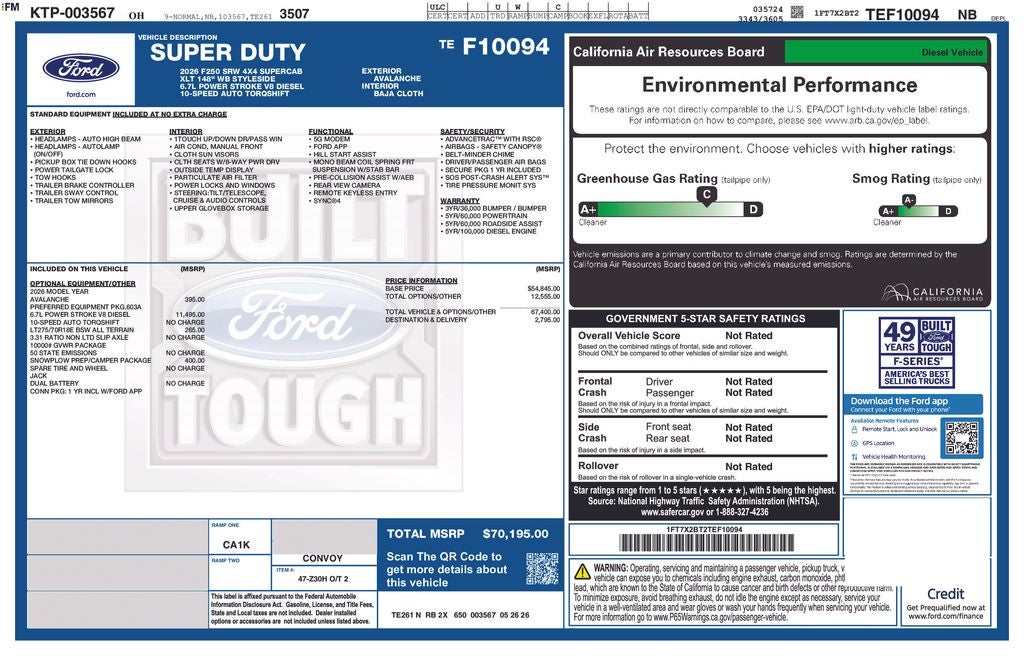 2026 Ford F-250SD F-250® XLT
