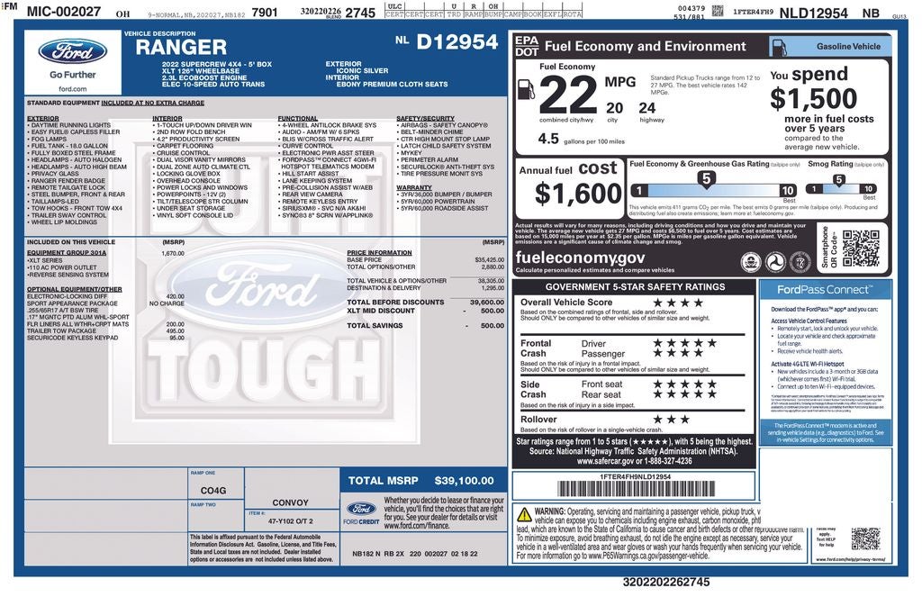2022 Ford Ranger XLT