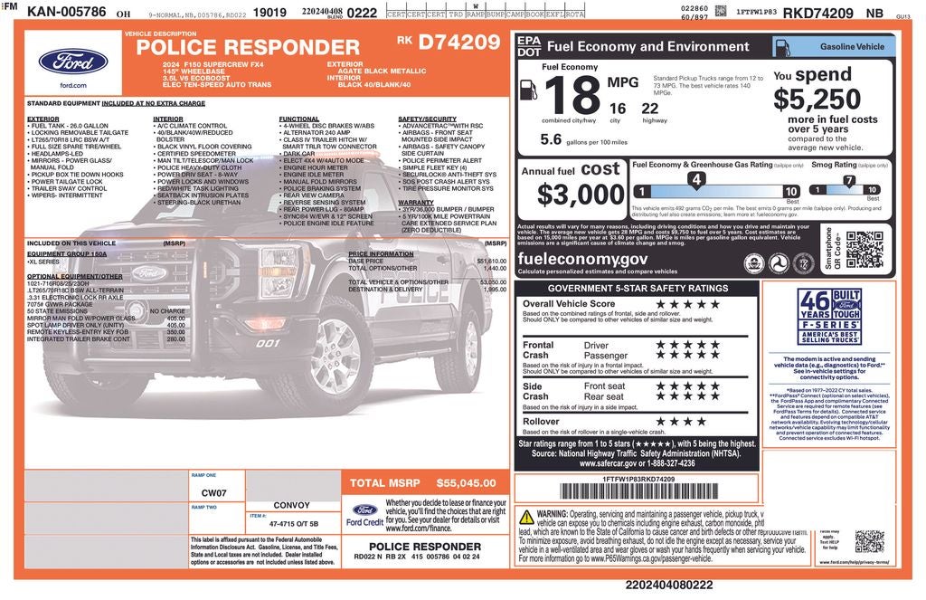 2024 Ford F-150 Police Responder XL
