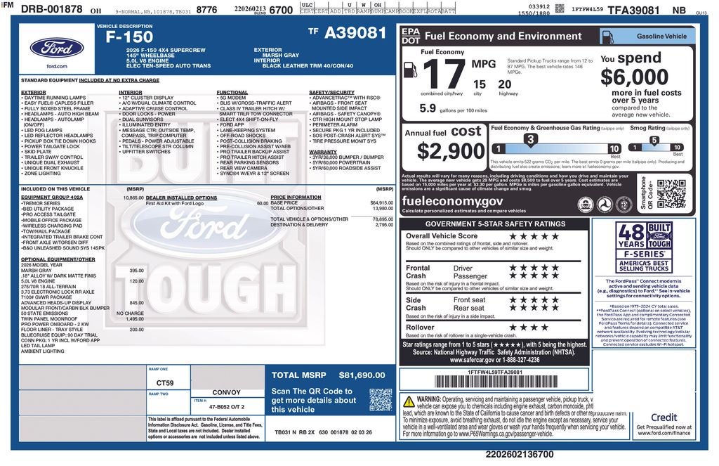 2026 Ford F-150 Tremor
