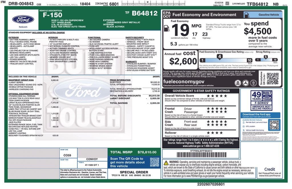 2026 Ford F-150 Lariat