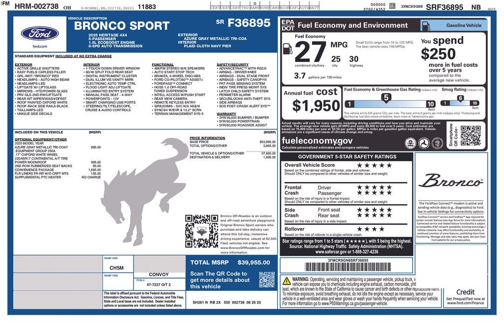 2025 Ford Bronco Sport Heritage 4WD