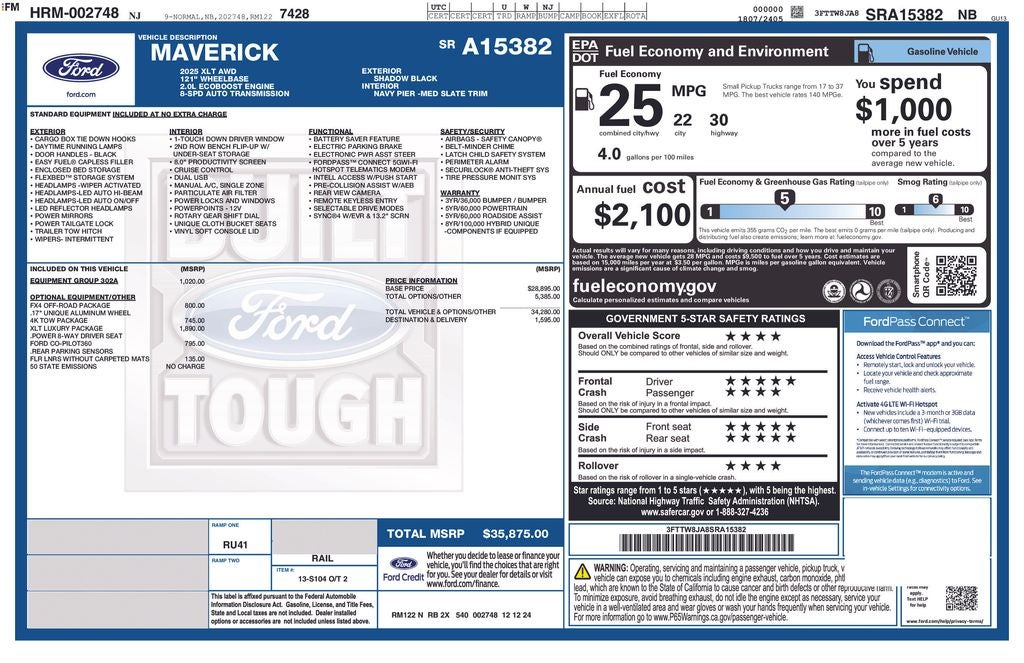 2025 Ford Maverick XLT FX4