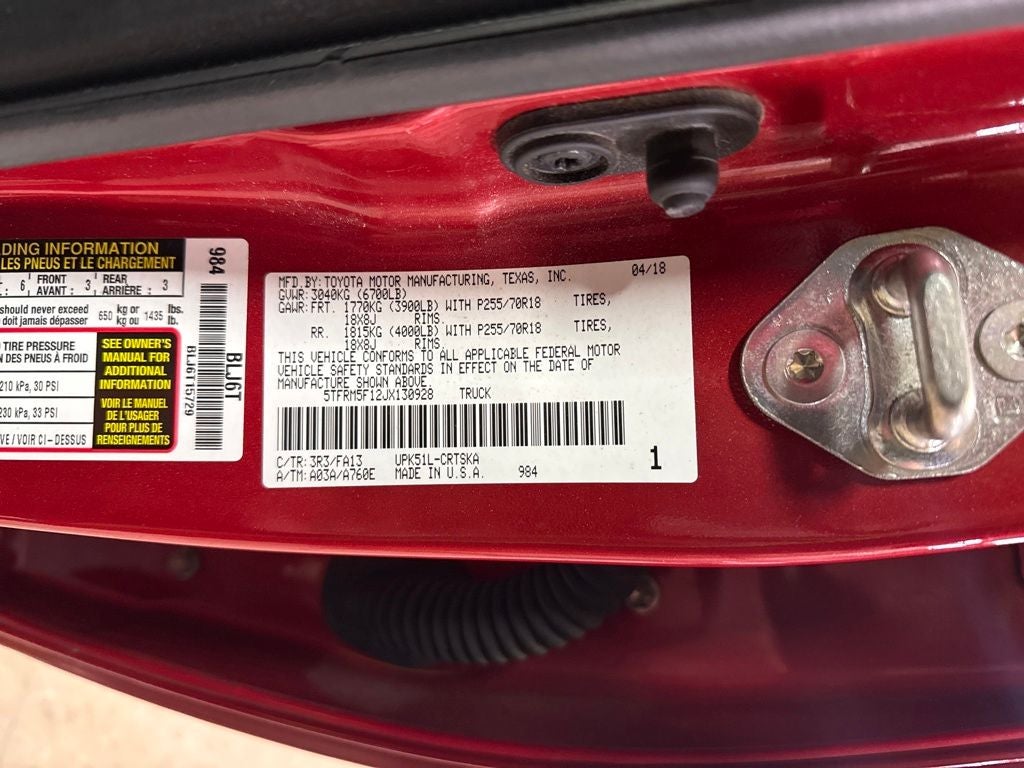 2018 Toyota Tundra SR