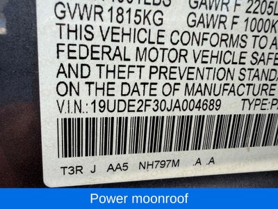 2018 Acura ILX w/AcuraWatch Plus