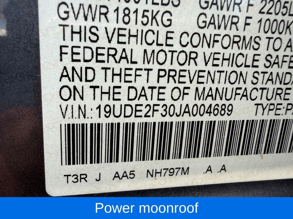 2018 Acura ILX w/AcuraWatch Plus