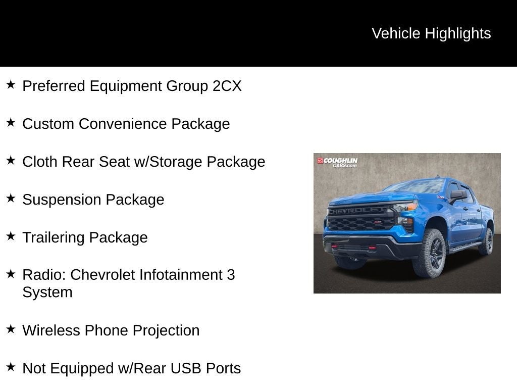 2023 Chevrolet Silverado 1500 Custom Trail Boss