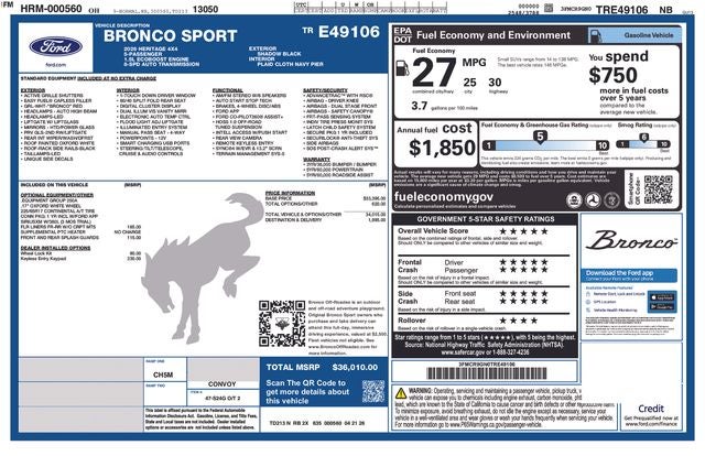 2026 Ford Bronco Sport Heritage