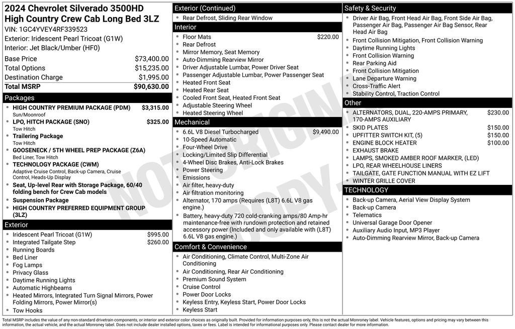 2024 Chevrolet Silverado 3500 HD High Country DRW