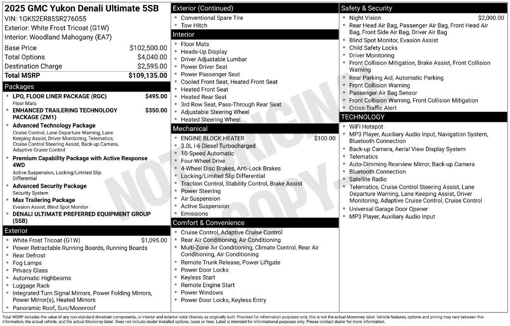 2025 GMC Yukon Denali Ultimate