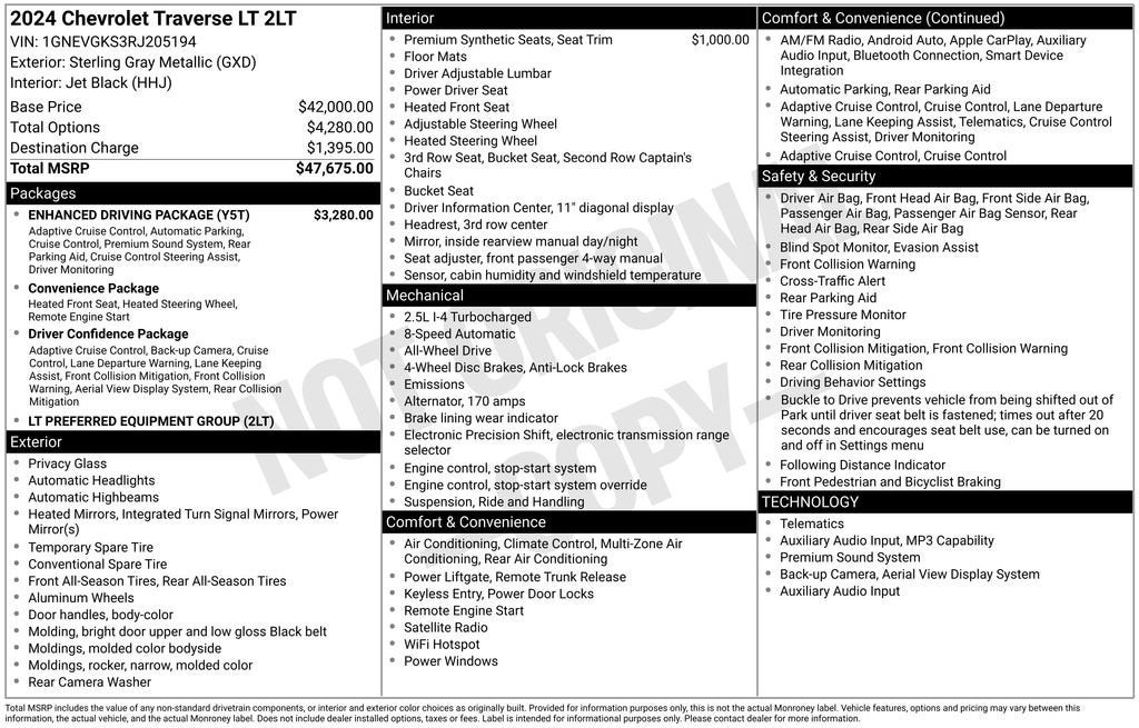 2024 Chevrolet Traverse LT