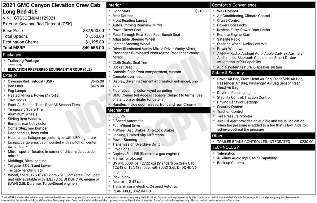2021 GMC Canyon 4WD Elevation