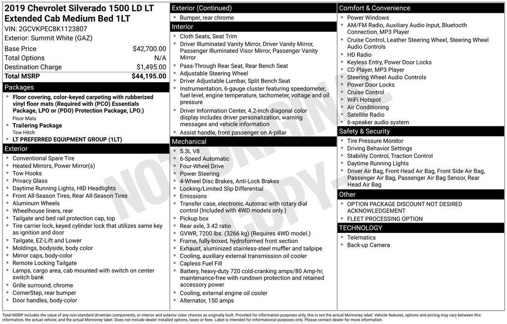 2019 Chevrolet Silverado LD LT