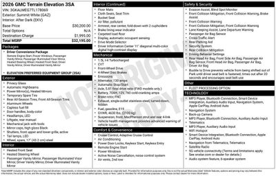 2026 GMC Terrain Elevation