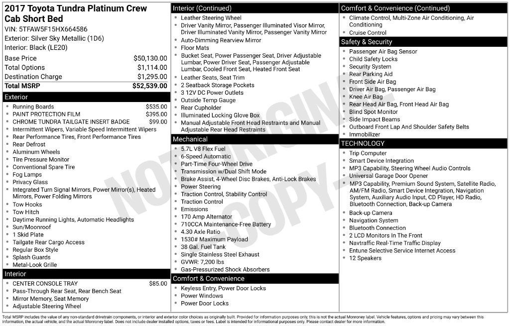 2017 Toyota Tundra 4WD Platinum