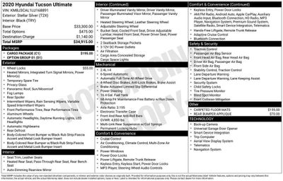 2020 Hyundai Tucson Ultimate