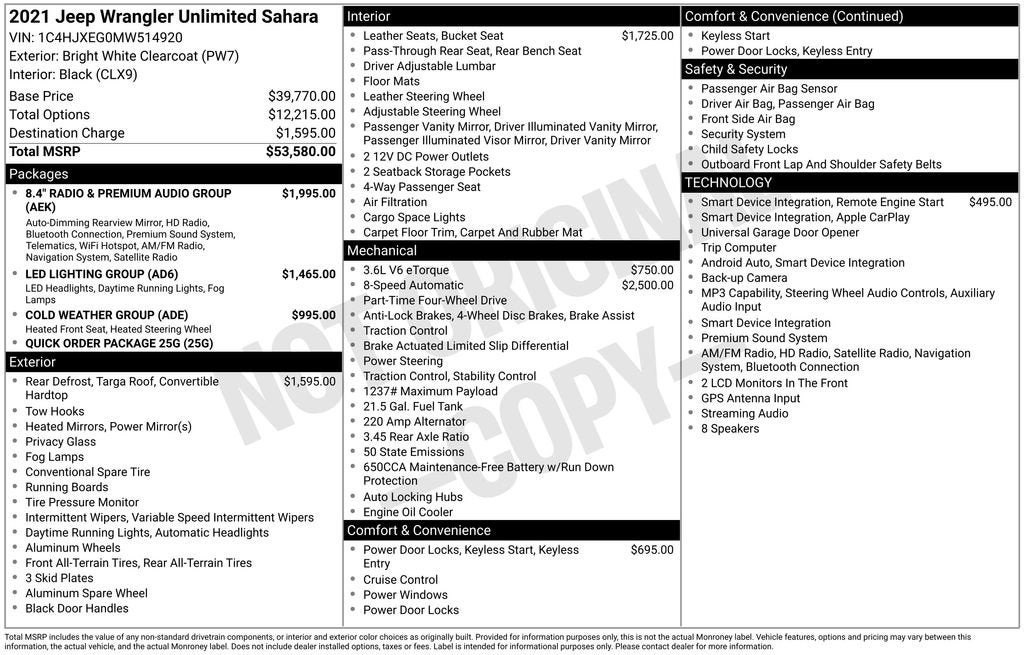 2021 Jeep Wrangler Unlimited Sahara