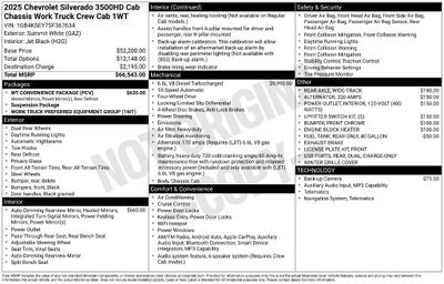 2025 Chevrolet Silverado 3500 HD Chassis Cab Work Truck