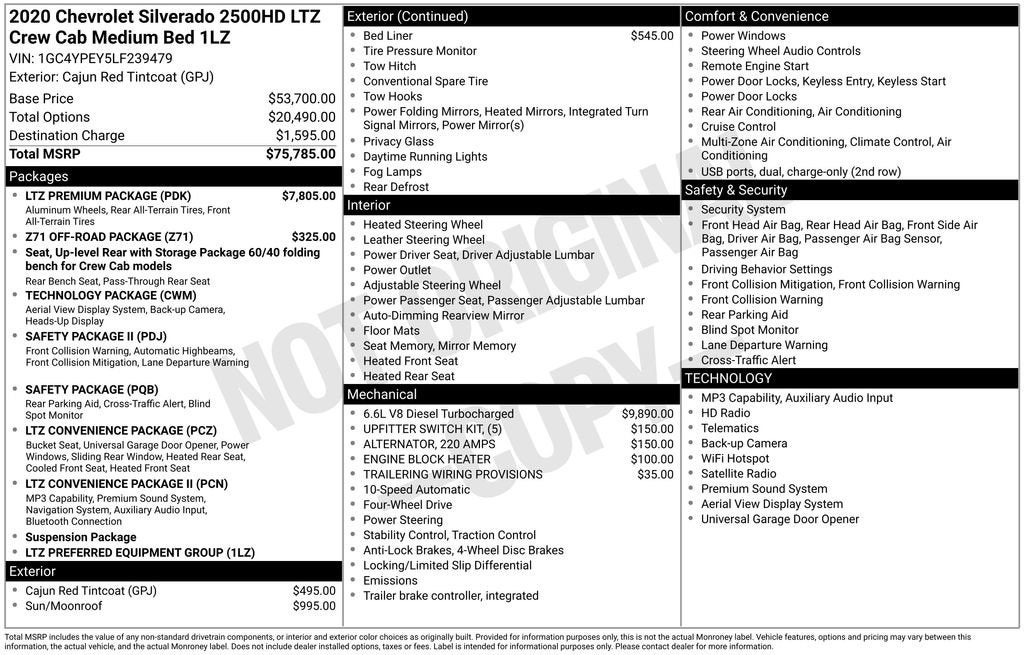 2020 Chevrolet Silverado 2500 HD LTZ