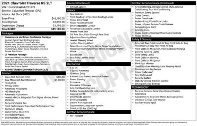 2021 Chevrolet Traverse RS