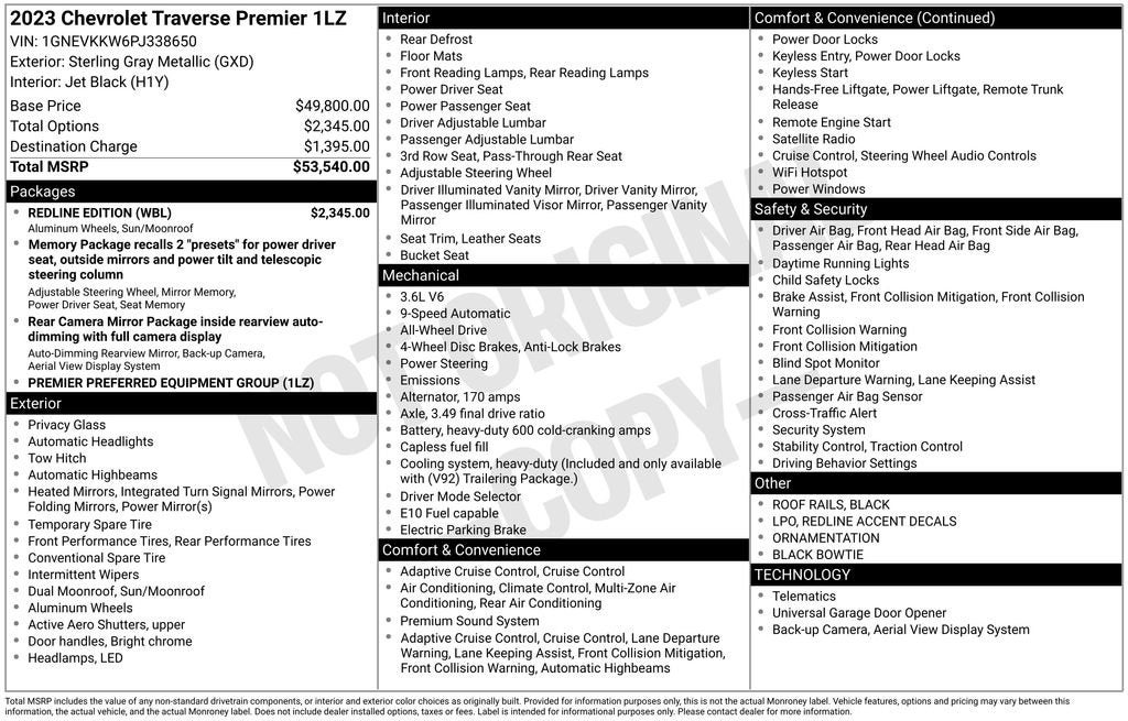 2023 Chevrolet Traverse Premier